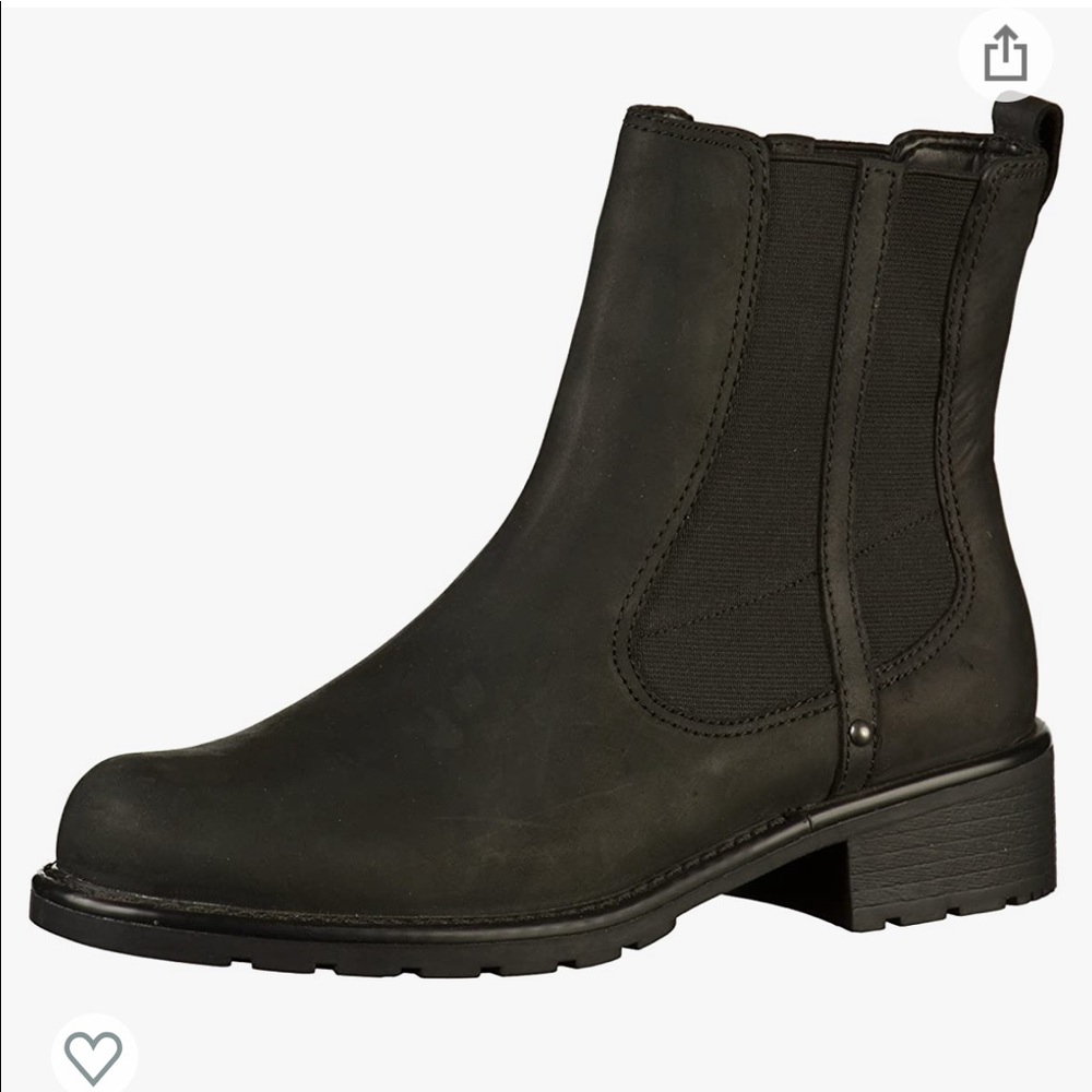 Clarks Orinoco Club Black Leather Chelsea Boots